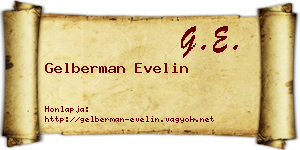 Gelberman Evelin névjegykártya